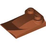 Brick Wedged, Curved 2 x 3 x 2/3 Two Studs, Wing End / Dark Orange