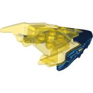 Lego Creature Body Part, Dragon Head with Trans-Yellow Horns Pattern and Red Markings, Yellow Eyes print