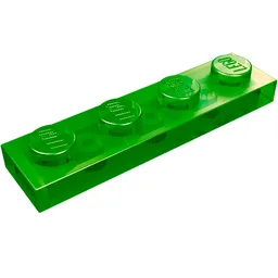 Plate 1 x 4 / Trans-Green