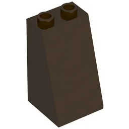 Brick Sloped 75° 2 x 2 x 3 [Hollow Studs] / Dark Brown