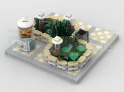 City Garden with newspaper