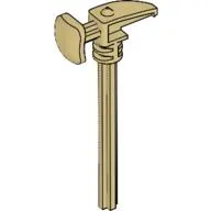 Large Figure Weapon Sword, Long Axle Hammer 1 x 10 / Tan