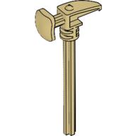 Lego Large Figure Weapon Sword, Long Axle Hammer 1 x 10 / Tan