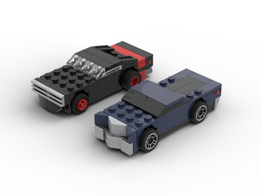 Lego Tiny Turbos - Mitch and Everett (1:55 Scale)