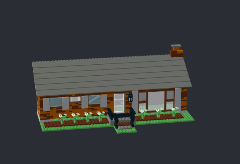 Lego Brick Ranch Facade