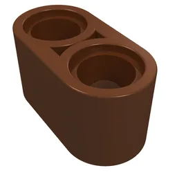 Technic Beam 1 x 2 Thick / Reddish Brown
