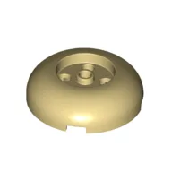 Brick Round 4 x 4 Dome Top with Round 2 x 2 Recessed, 4 Studs / Tan