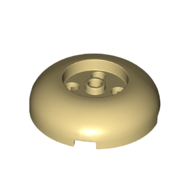 Lego Brick Round 4 x 4 Dome Top with Round 2 x 2 Recessed, 4 Studs / Tan
