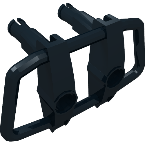 Lego Grille 6 x 4 x 3 [2 Pins & 2 Pin Holes] / Black