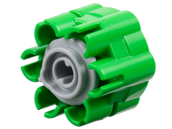 Lego Projectile Launcher Part, Rapid Shooter Six Barrel - Rounded Barrels with Light Bluish Gray Trigger (77257 / 77258)