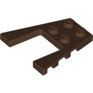 Lego Wedge Plate 4 x 4 with 2 x 2 Cutout / Brown