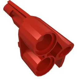 Technic Panel Fairing #24 Small Short, Small Hole, Side B / Red