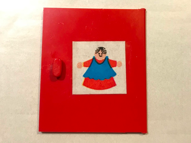Lego Homemaker Cupboard Door 4 x 4 with Woman Pattern (Sticker) - Set 261-4