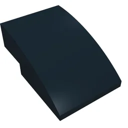 Brick Curved 3 x 2 No Studs / Black