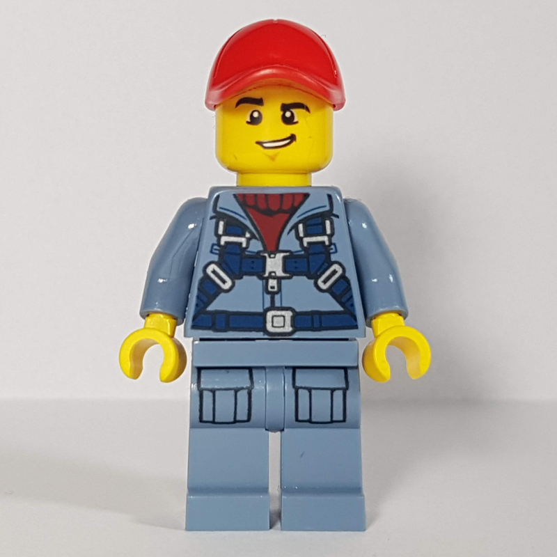 Lego Marine Explorer, Sand Blue Jumpsuit, Red Cap