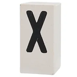Tile Special 1 x 2 x 5/6 with Stud Hole in End with 'X' Print