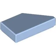 Tile 1 x 2 with Stud Notch Left / Bright Light Blue