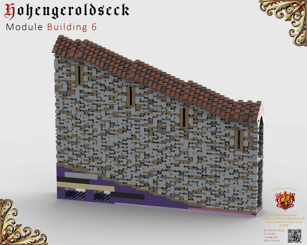 Lego Building 06 Castle Hohengeroldseck - Castle wall (Castle Part 1)
