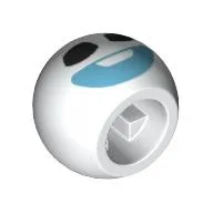 Technic Ball Joint with Black Eyes and Blue Smile Print (Snowgie Head)
