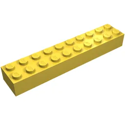 Brick 2 x 10 / Yellow