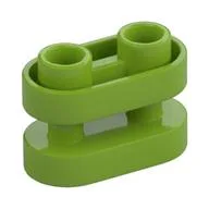 Brick Special 1 x 2 Rounded with Center Bars / Lime