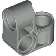 Technic Pin Connector Perpendicular 2 x 2 Bent / Light Gray