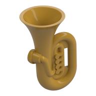 Lego Musical Instrument Tuba / Pearl Gold