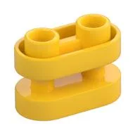Brick Special 1 x 2 Rounded with Center Bars / Yellow