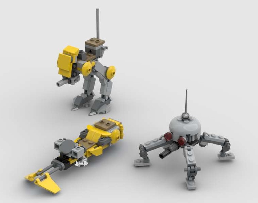 Lego 327th Speeder + Walker + Dwarf Spider Droid - 75431 Alternate Build