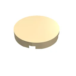 Tile Round 2 x 2 with Bottom Stud Holder / Tan