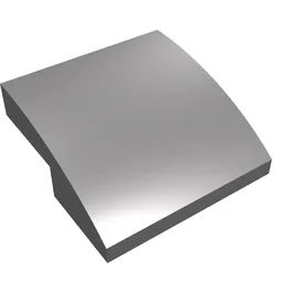 Brick Curved 2 x 2 x 2/3 / Flat Silver