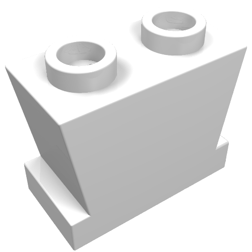 Lego Brick 1 x 2 Tapered (Legs Old) / White