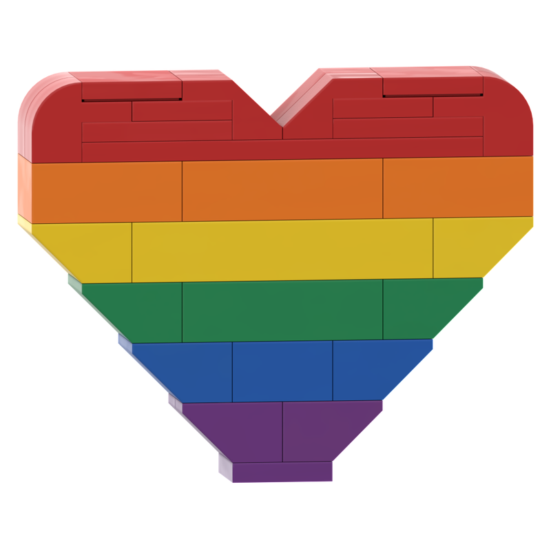 Lego LGBTQ+ Pride Heart