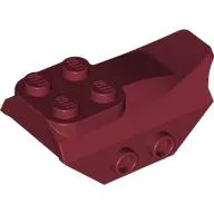 Brick Special 2 x 5 with Slope, Studs on Side / Dark Red