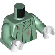 Torso, Robe, Dark Green Trim Print, Sand Green Arms, White Hands / Sand Green