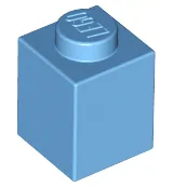 Brick 1 x 1 / Medium Blue