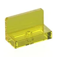 Panel 1 x 2 x 1 [Rounded Corners] / Trans-Yellow