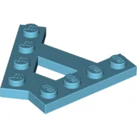 Wedge Plate 4 Stud 45° Angle Plate / Medium Azure