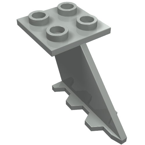 Lego Tail 4 x 2 x 2 / Light Gray
