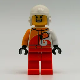 White/Orange Torso, Orange Legs, White Helmet