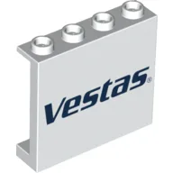 Panel 1 x 4 x 3 with 'Vestas' Print / White
