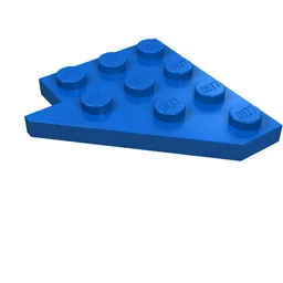 Wedge Plate 4 x 4 Wing Right / Blue