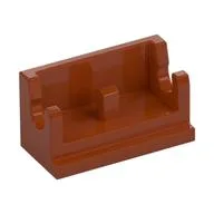 Hinge Brick 1 x 2 Base / Dark Orange