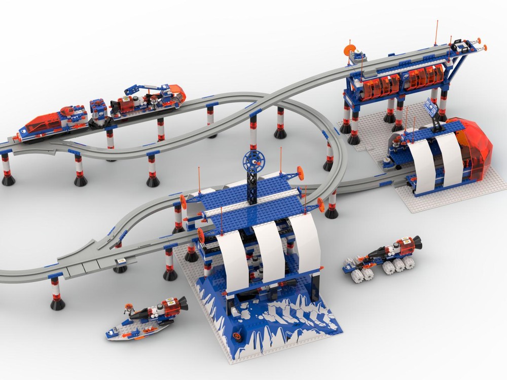 Lego Ice Planet Monorail Transport Base