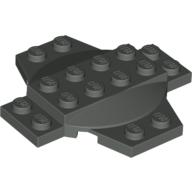 Lego Plate Special 6 x 6 x 2/3 Cross with Dome / Dark Gray