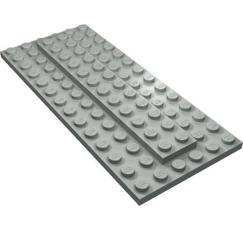 Lego Battery Cover, Train Car Roof 6 x 14 / Light Gray