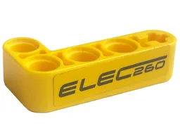 Technic, Liftarm, Modified Bent Thick L-Shape 2 x 4 with Black 'ELEC260' Pattern Model Left Side (Sticker) - Set 42094