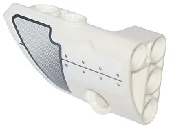 Technic, Panel Fairing # 1 Small Smooth Short, Side A with Gray Panel and Rivets Pattern (Sticker) - Set 42025