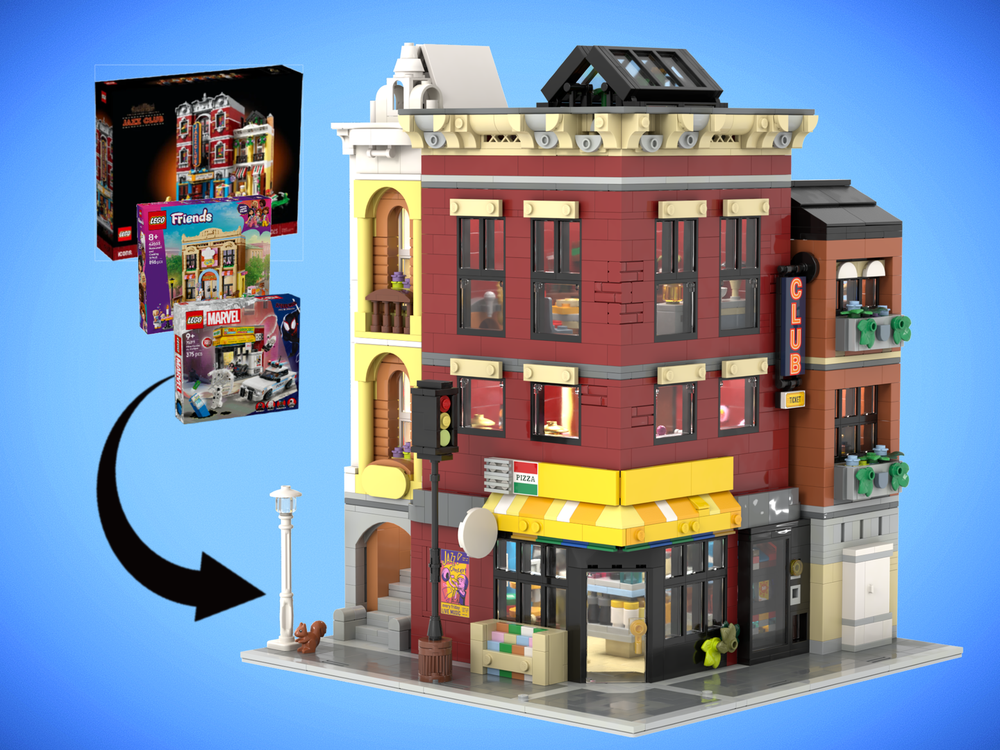 Lego Deli Store and Restaurant - Alternate Build of Jazz Club/Miles vs Spot/Friends set