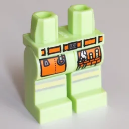 Hips and Yellowish Green Legs with Orange Utility Belt, Tools Print / Yellowish Green